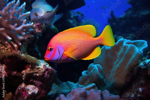 coral reef with fish -Ai