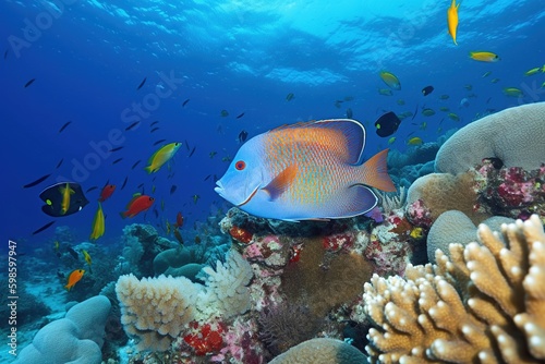 coral reef with fish -Ai © Master-L