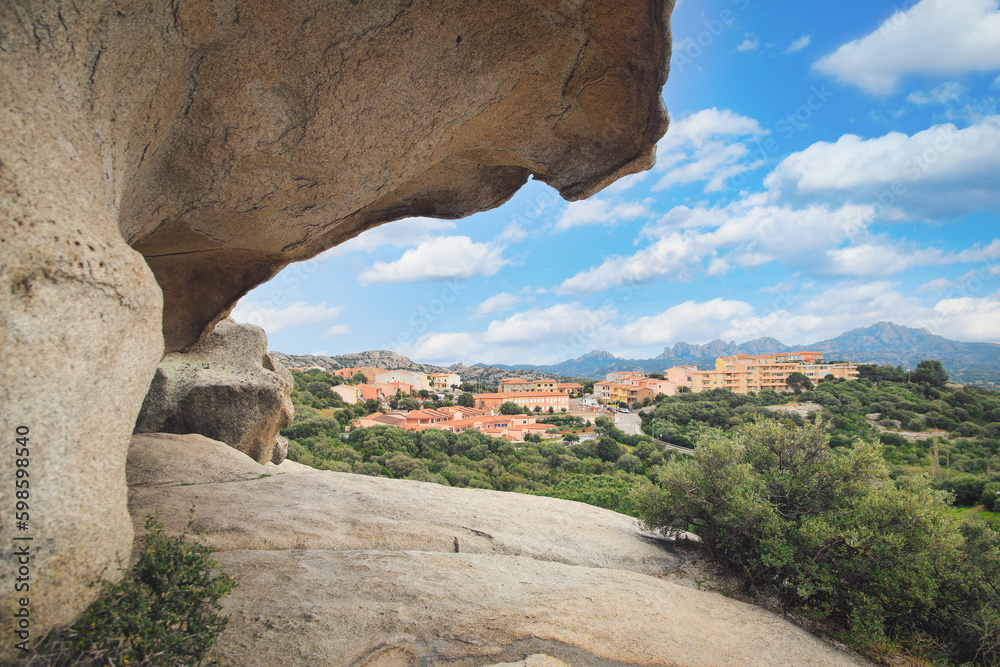 View at Arzachena from the Mushroom Rock , Sassari - Sardinia