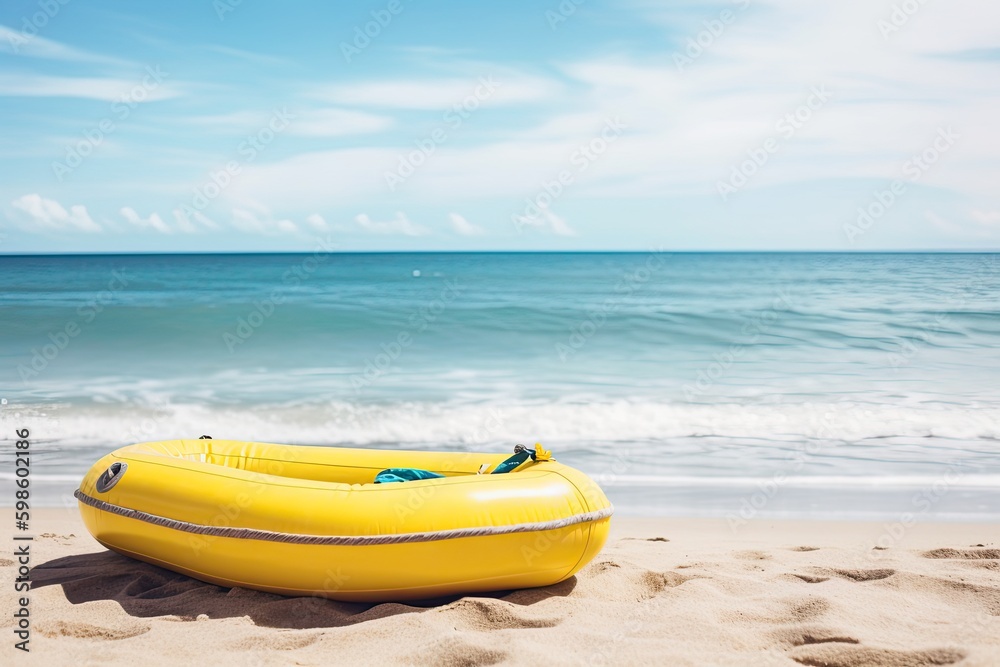 top view beach ocean landscape with generative ai top view beach ocean landscape with generative ai