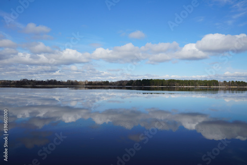 clouds over the lake