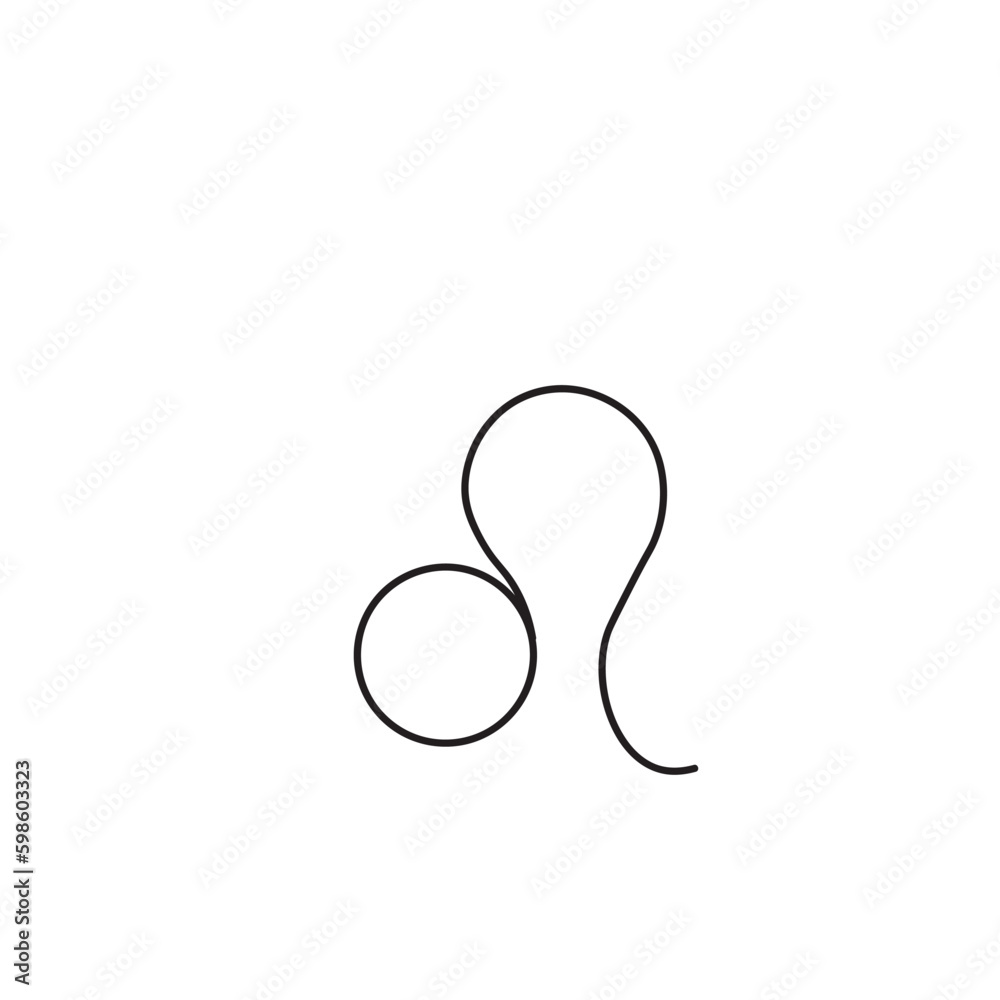 Black Leo horoscope sign, symbol, astrological icon on white background. Black Leo horoscope sign, symbol, astrological icon on white background.