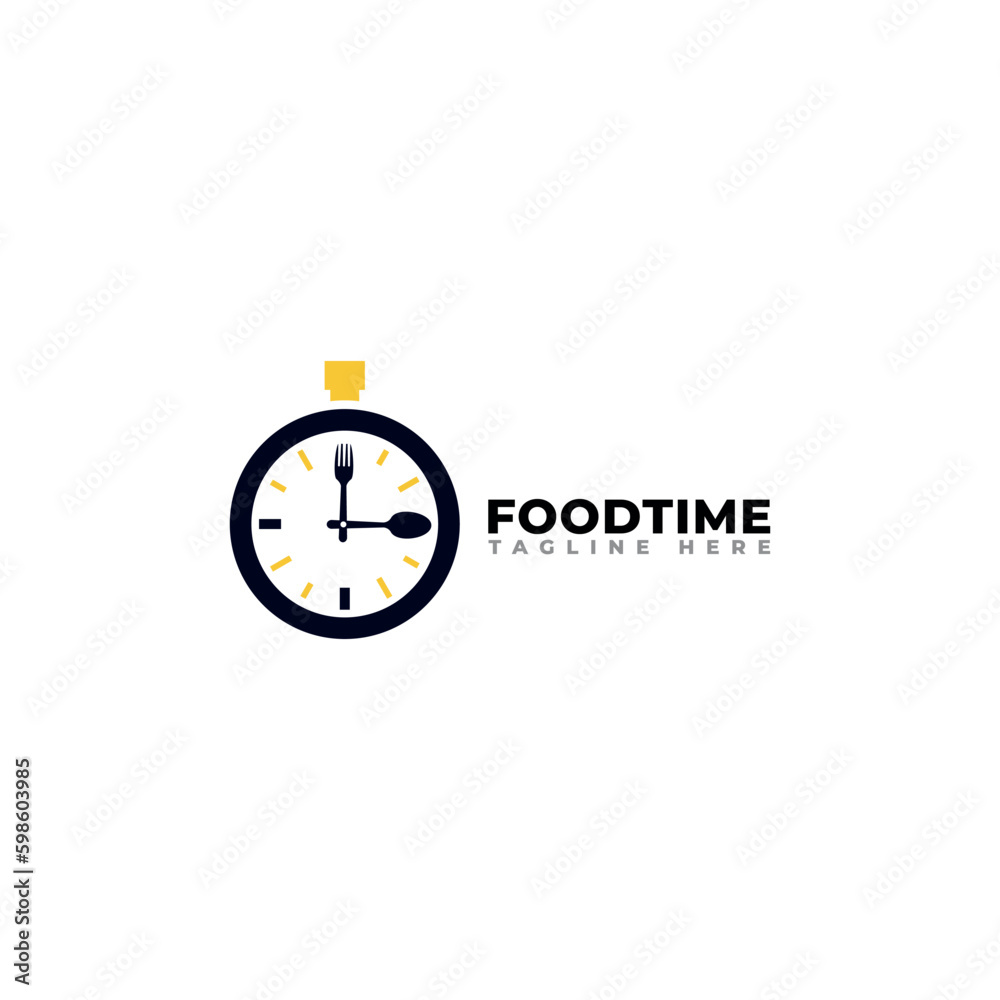 food time logo design template, vector illustration food time logo design template, vector illustration