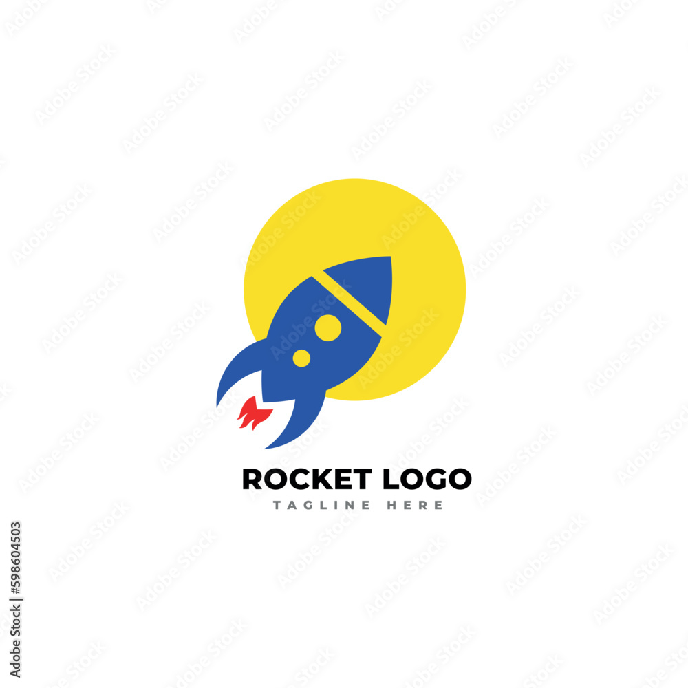Rocket logo design with Rocket icon Rocket logo design with Rocket icon