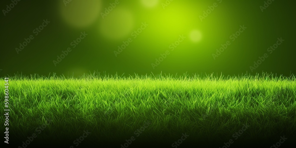 Beautiful fresh green grass, great design for any purposes. Spring, summer landscape. Natural background. Green background. Blue background. Beautiful natural landscape.