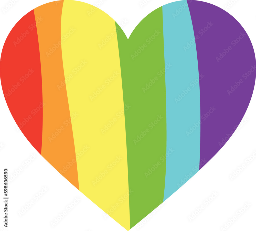 Rainbow heart, lgbt community sign isolated on white background Rainbow heart, lgbt community sign isolated on white background
