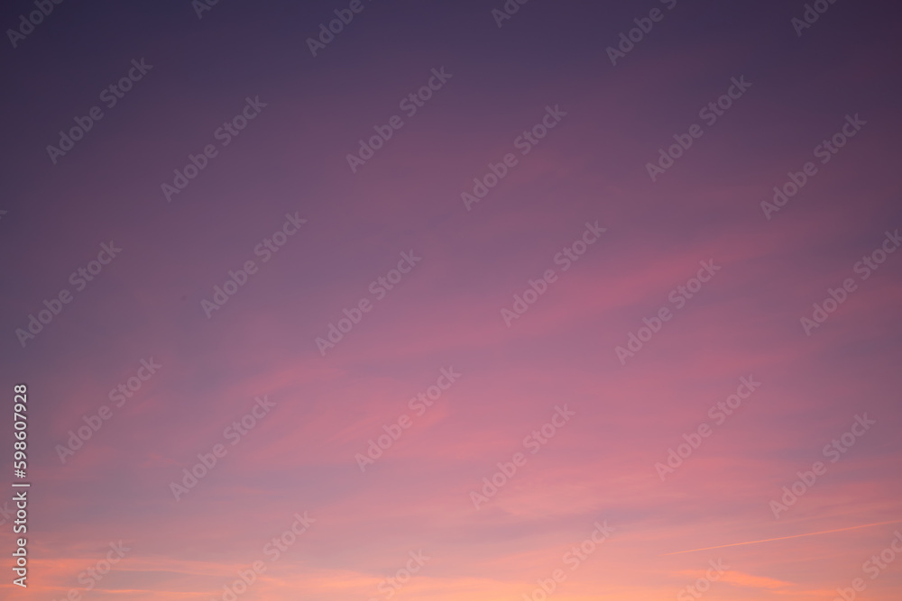 Fototapeta premium beautifully colored sky after sunset. sky texture. sunset sky with clouds