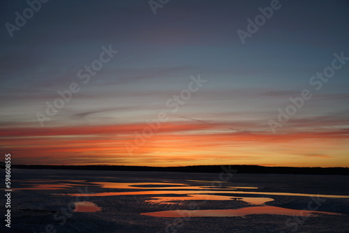 sunset over the sea