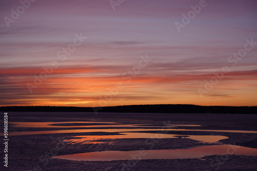 sunset on the beach