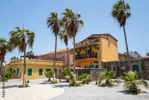 architecture coloniale sur l'île de Gorée au large de Dakar au Sénégal en Afrique de l'Ouest