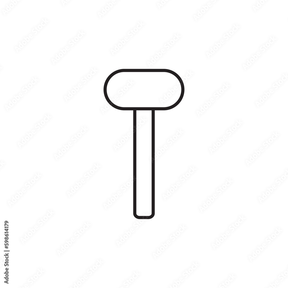 Hammer line icon, logo vector Hammer line icon, logo vector