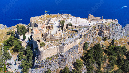 The Acropolis of Lindos in ...