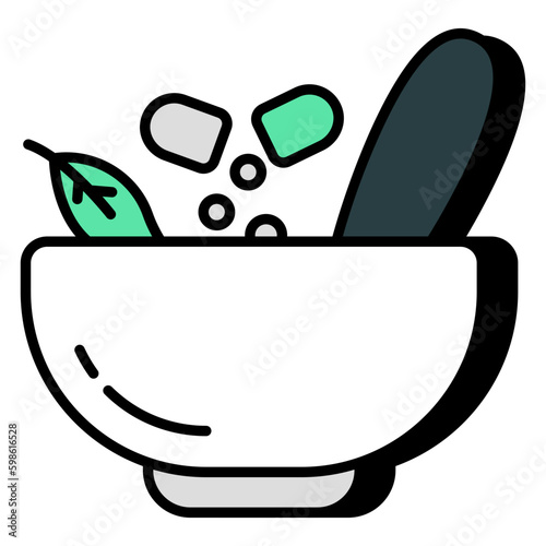 Modern design icon of pestle mortar