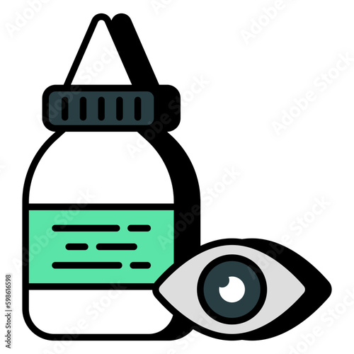 An icon design of eye drops