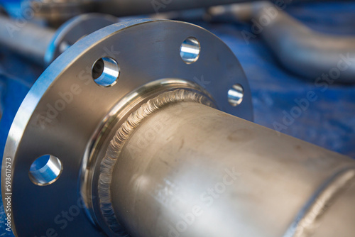 Stainless steel piping flange valve component GTAW TIG welded joint