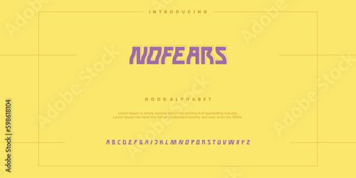 Modern abstract digital alphabet font. Minimal technology typography, Creative urban sport fashion futuristic font and with numbers. vector illustration