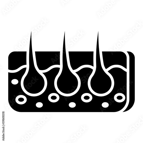 A unique design icon of follicle 