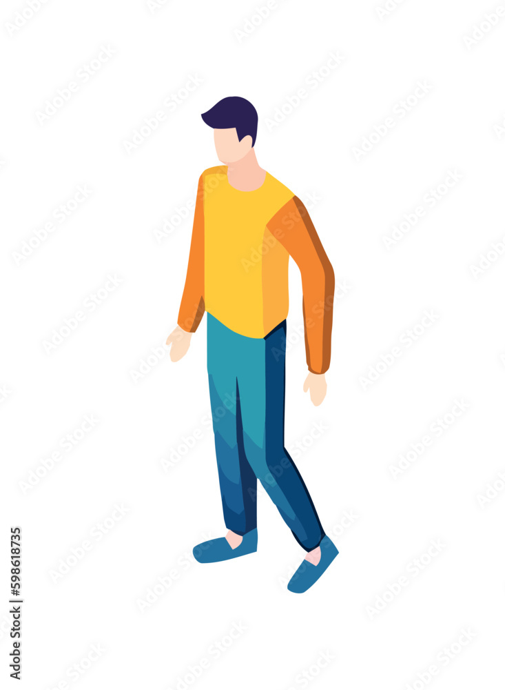 guy character walking design Generative AI guy character walking design Generative AI