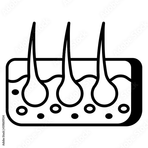 A unique design icon of follicle 