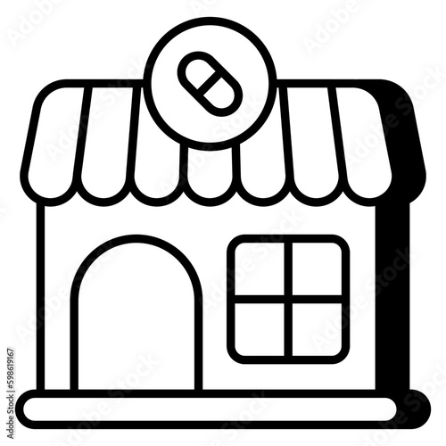 Modern design icon of clinic