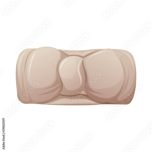 Headband with bow. The concept of spa, relaxation, face wash. Accessories for hair of females. Scrunchie with flexible fabric texture. Cartoon style. Trendy vector illustration.