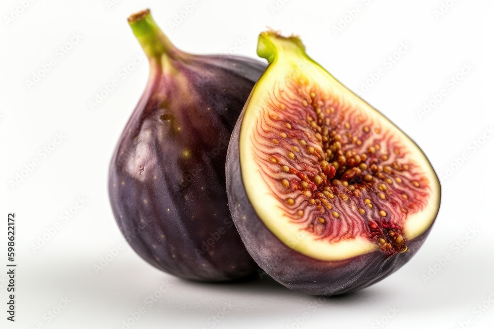 Fig isolated on white background. Generative AI Fig isolated on white background. Generative AI