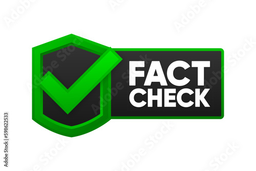Fact Check. Concept of thorough fact-checking or compare evidence. The study of different facts or myths. Vector illustration. Generative AI