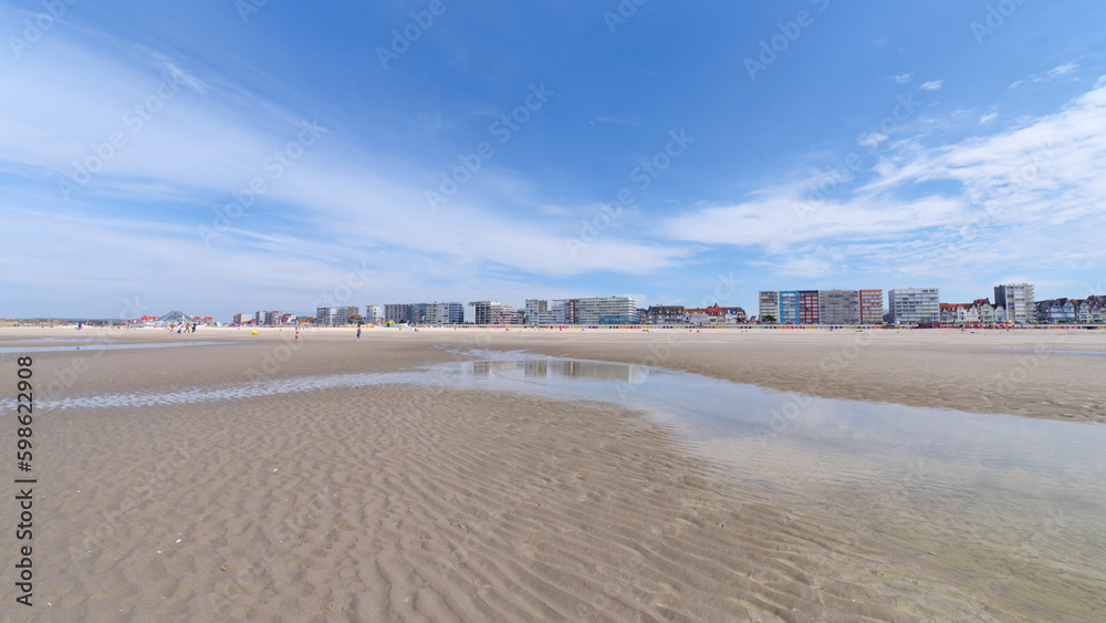 Beach of le Touquet-plage in the  Pas-de-Calais coast