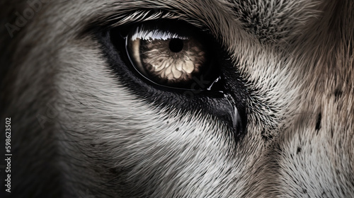 Wolf's eye, macro photography