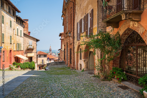 View of Saluzzo  Cuneo  Piedmont  Italy