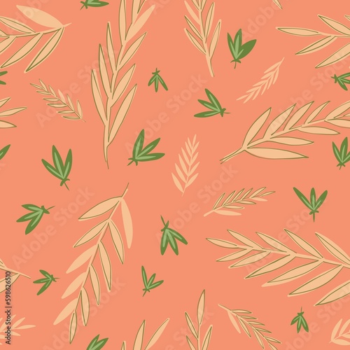 seamless pattern with herbs 