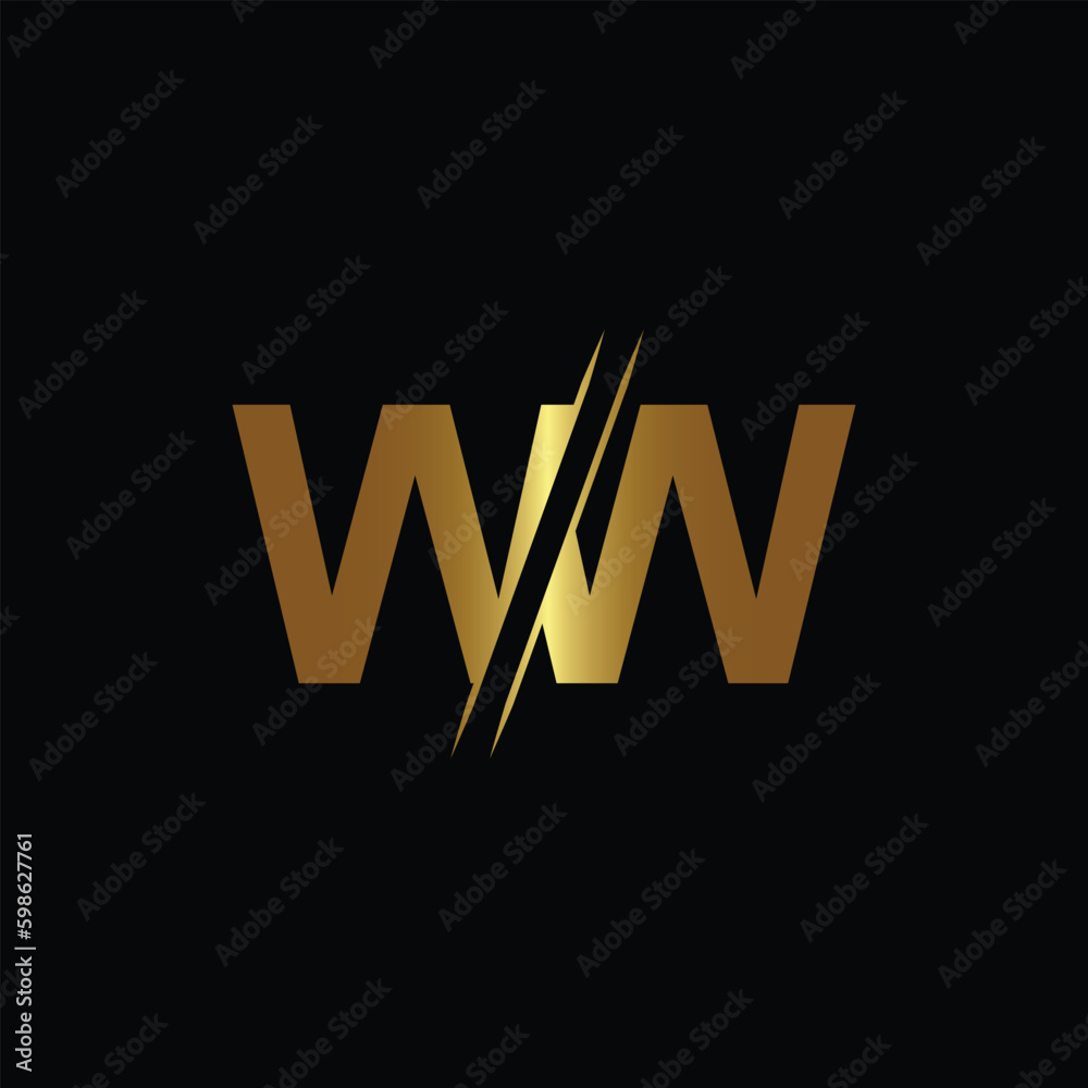 WW letter logo design template elements. WW letter vector logo.