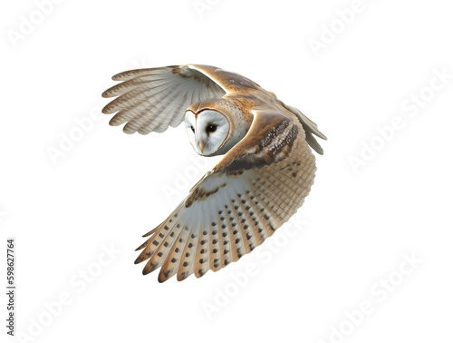  Stunning Barn Owl Cutout PNG for Your Design Needs.  Generative AI. photo