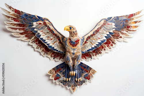 Eagle made of azulejos ceramics photo