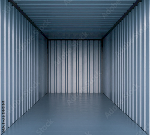 Open Empty Shipping Container