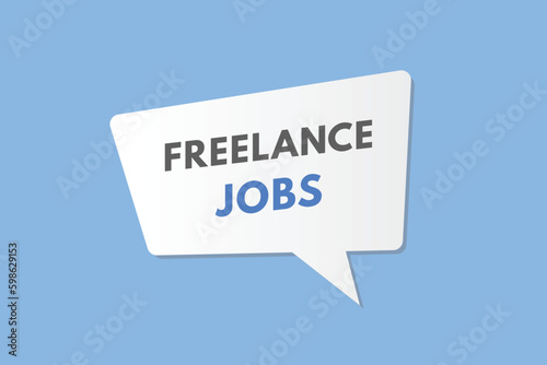 Freelance Jobs text Button. Freelance Jobs Sign Icon Label Sticker Web Buttons