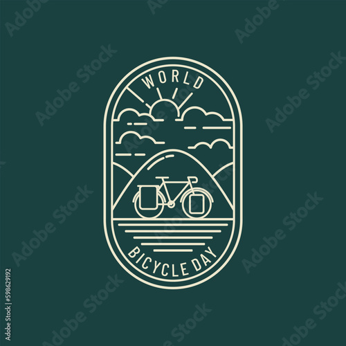 World Bicycle Day Retro Logo