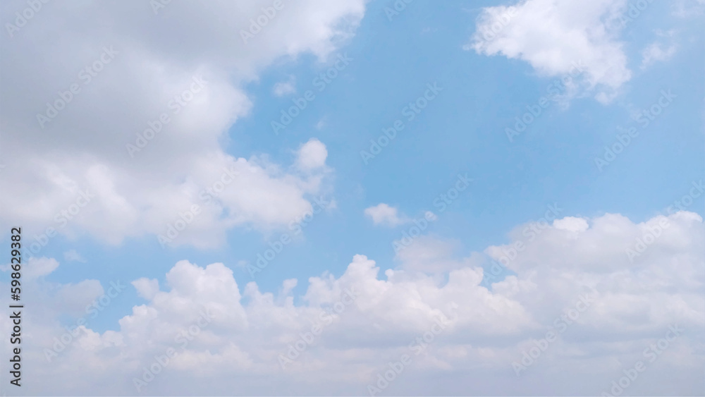 Beauty blue sky background with dramatic cumulus clouds. Background with clouds on blue sky. Vector background Beauty blue sky background with dramatic cumulus clouds. Background with clouds on blue sky. Vector background