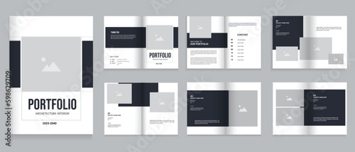Architecture Portfolio template, portfolio design vector