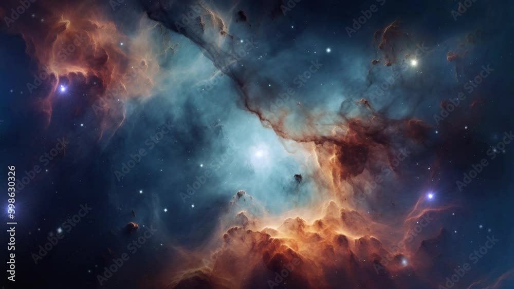 Beautiful nebula in space - stars - galaxy - cosmos  - Concept Art 