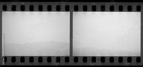 film strip background textuure of two films blacj and white