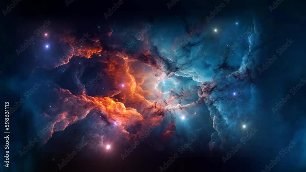 Beautiful nebula in space - stars - galaxy - cosmos  - Concept Art 