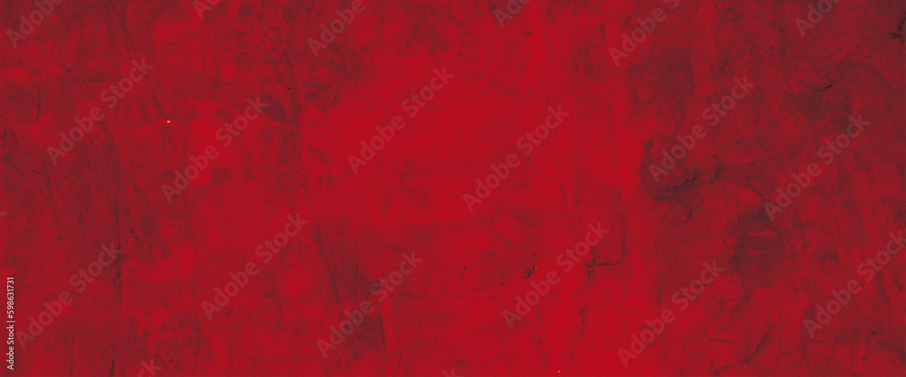 Red painted grunge texture background. Concrete wall red background
