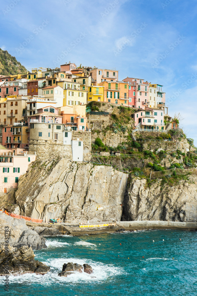 View of Manarola village in Cinque Terre, Liguria, Italy