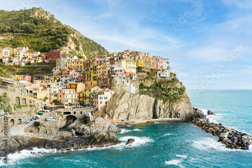 View of Manarola village in Cinque Terre, Liguria, Italy
