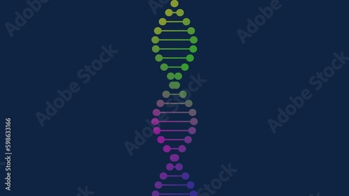 dna strand on blue background
