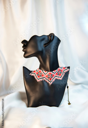 Beaded woven necklace