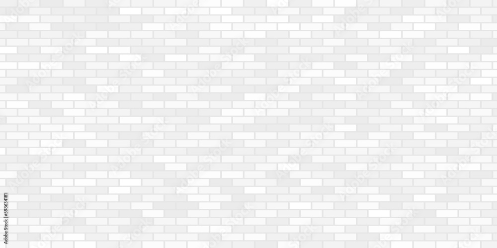 Simple grungy white brick wall with light gray shades seamless pattern surface texture background. Vector illustration. Simple grungy white brick wall with light gray shades seamless pattern surface texture background. Vector illustration.