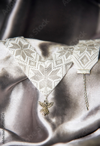 Beaded woven necklace