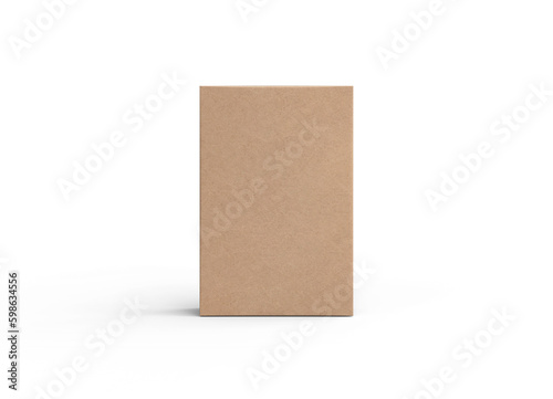 Vertical Paper Box Soap Packaging Mockup for Showcasing Your Product Blank Image Isolated on White